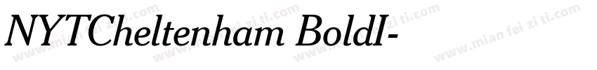 NYTCheltenham BoldI字体转换